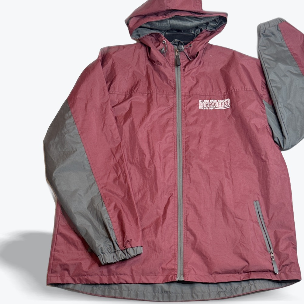 Athletic Department Windbreaker Red‎ Bank Regional Buccaneers Jacket XL Burgundy